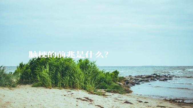 脑梗的前兆是什么？